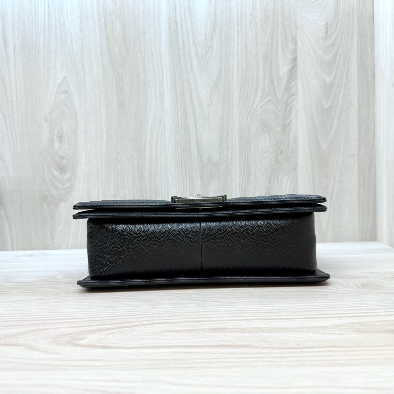 CHANEL黑銀荔枝皮BOY25/A67086-5