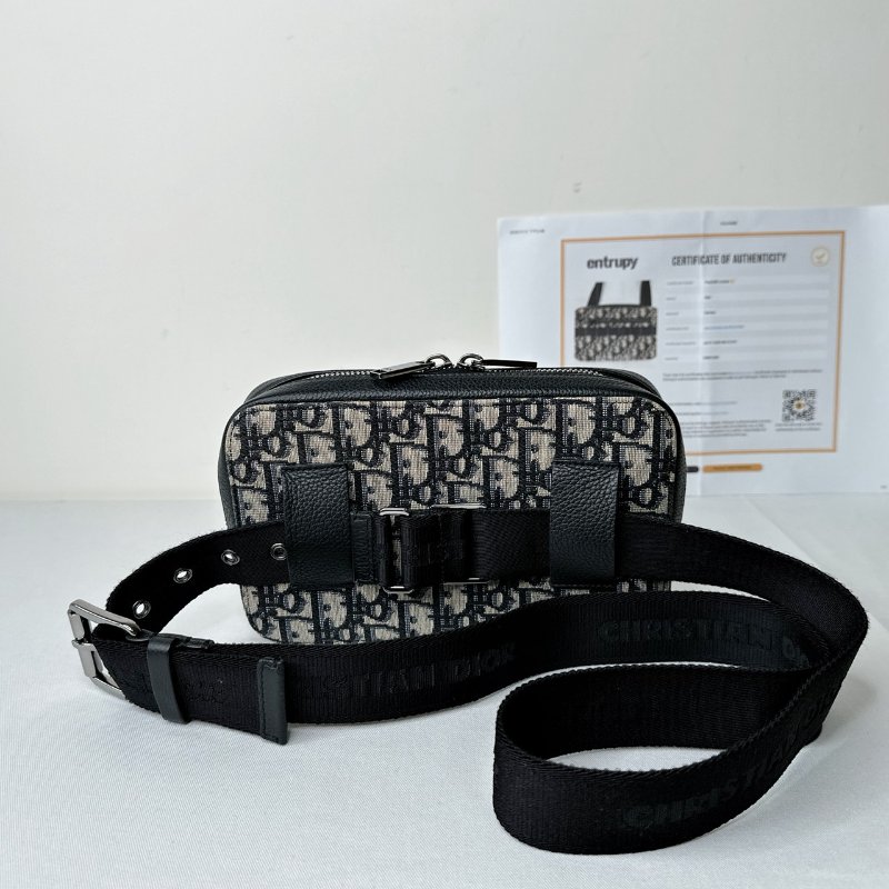 DIOR 刺繡老花胸包-1