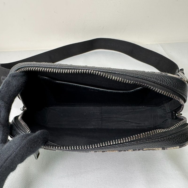 DIOR 刺繡老花胸包-6