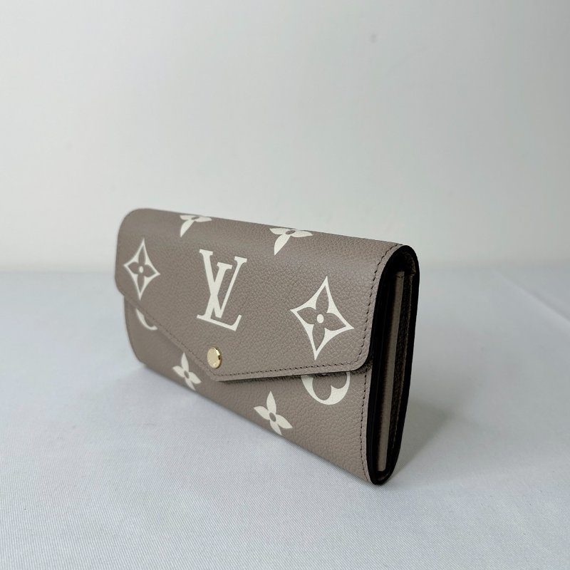 LV 全新Sarah斑鳩灰翻蓋長夾-2