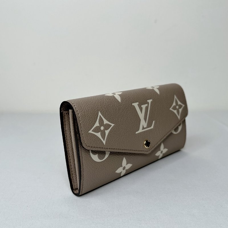 LV 全新Sarah斑鳩灰翻蓋長夾-3