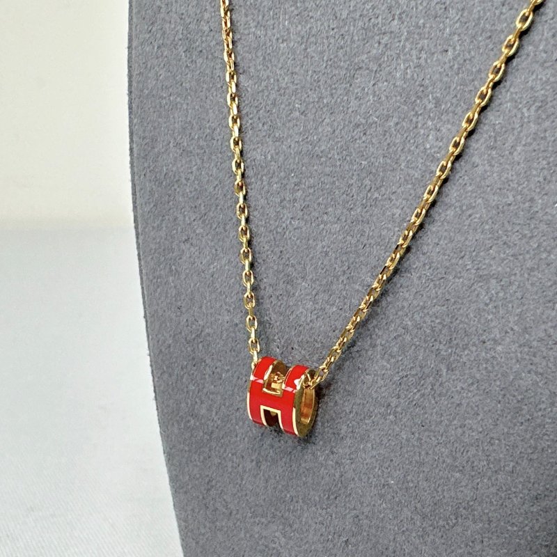HERMES Mini Pop H立體簍空項鍊-2