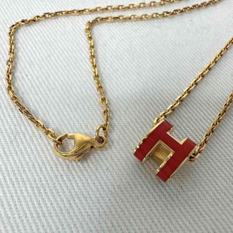 HERMES Mini Pop H立體簍空項鍊-3