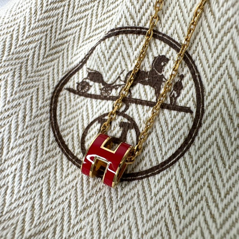HERMES Mini Pop H立體簍空項鍊-4