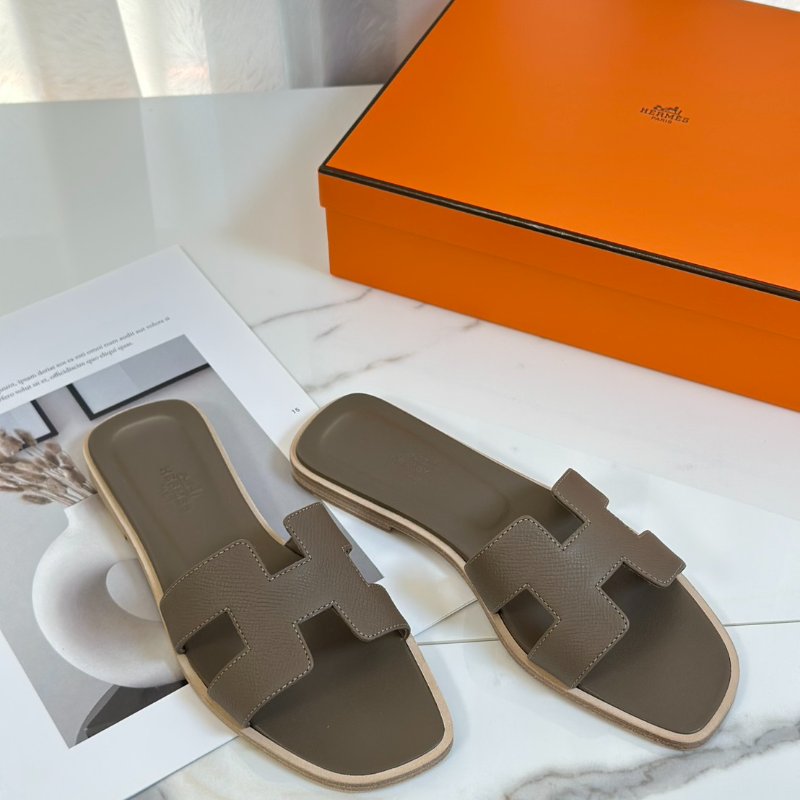 HERMES Oran拖鞋 - 灰 36-0