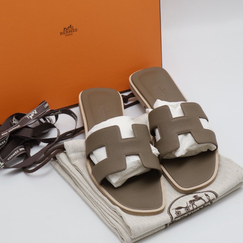 HERMES Oran拖鞋 - 灰 36-6