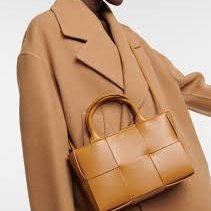 BOTTEGA VENETA Mini Arco 黑荔枝牛皮 tote 編織包 子母包 肩帶可拆-2