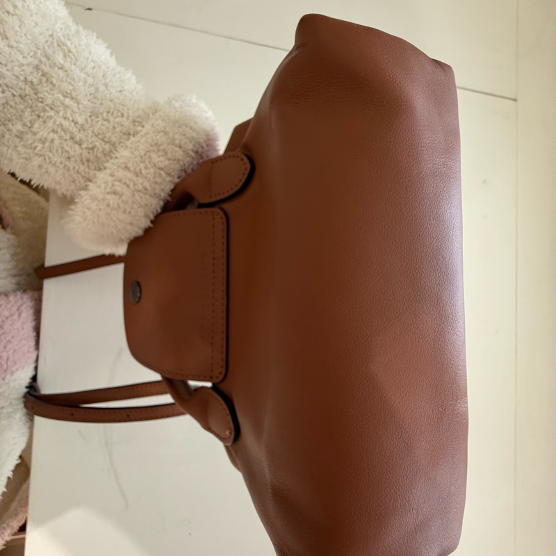 99新LONGCHAMP LE PLIAGE XTRA系列牛皮斜背包(迷你/白蘭地)-4