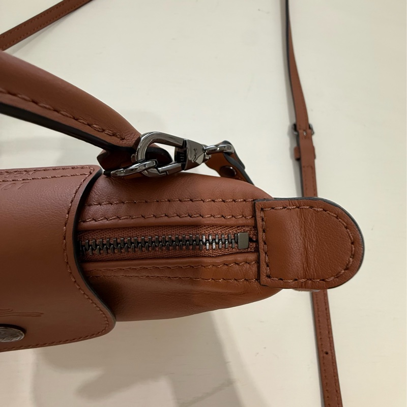 99新LONGCHAMP LE PLIAGE XTRA系列牛皮斜背包(迷你/白蘭地)-16