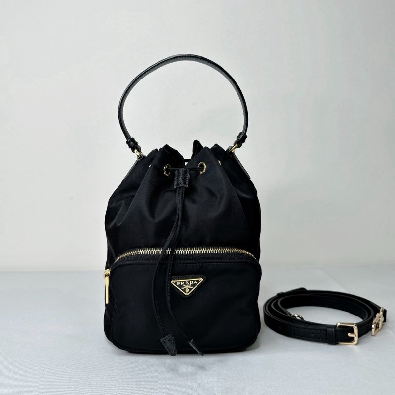 PRADA Duet尼龍小水桶包-0