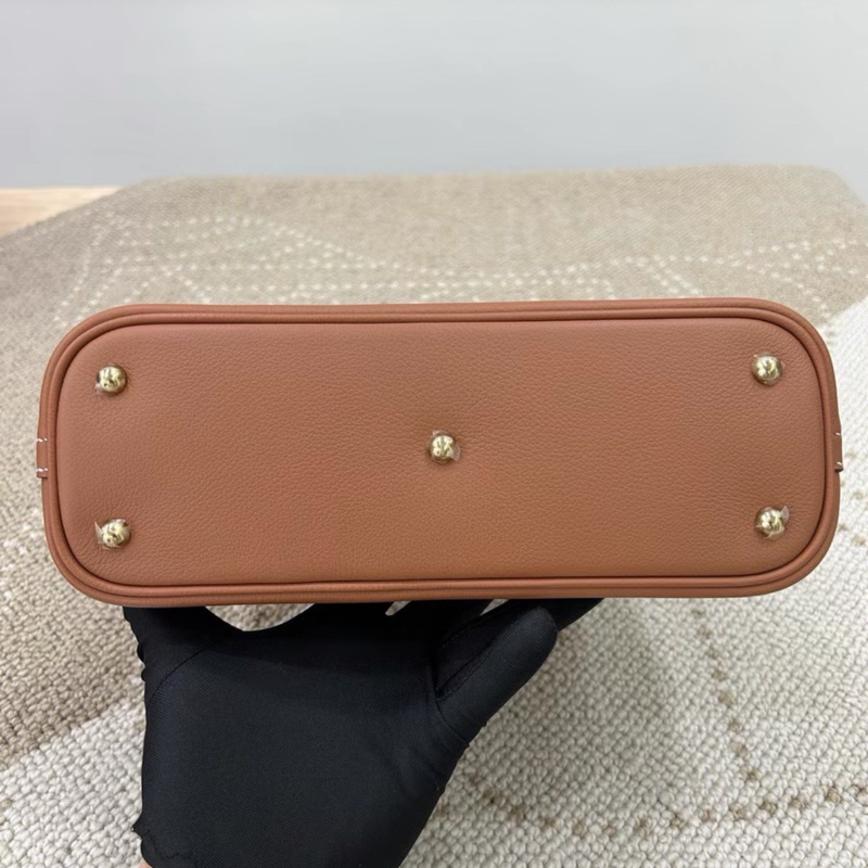 愛馬仕 bolide保齡球25金棕金扣ec皮 Z刻閒置 附件全套帶票-5