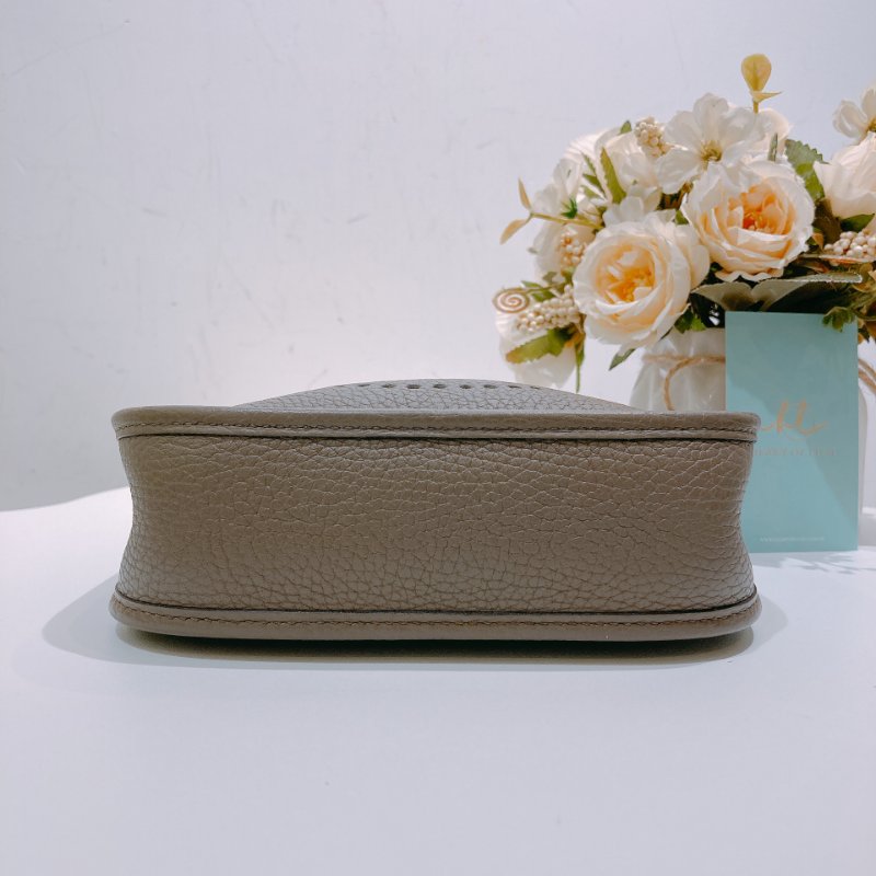 TW4600 Hermes 愛馬仕 迷你 H 伊芙妮 石器灰Mini Evelyne TC 8F Etain x PHW-4