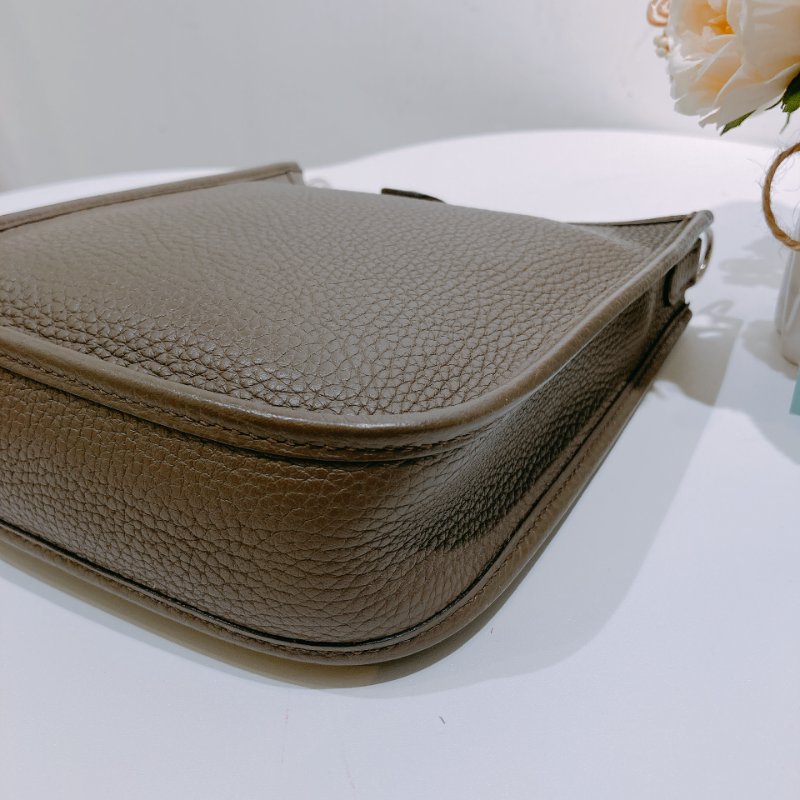 TW4600 Hermes 愛馬仕 迷你 H 伊芙妮 石器灰Mini Evelyne TC 8F Etain x PHW-8
