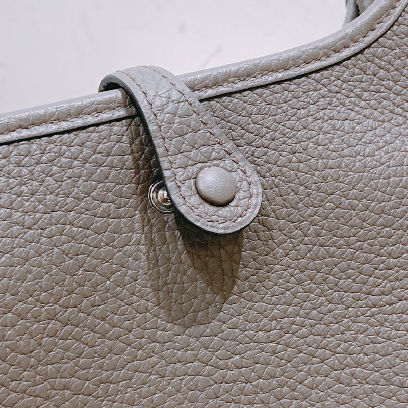 TW4600 Hermes 愛馬仕 迷你 H 伊芙妮 石器灰Mini Evelyne TC 8F Etain x PHW-11