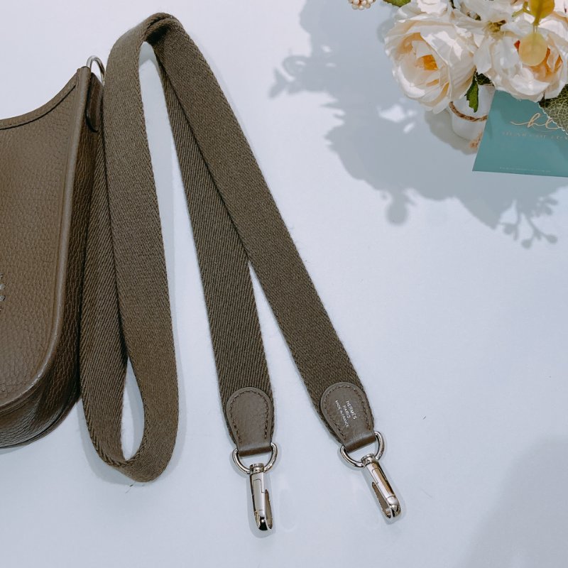 TW4600 Hermes 愛馬仕 迷你 H 伊芙妮 石器灰Mini Evelyne TC 8F Etain x PHW-12