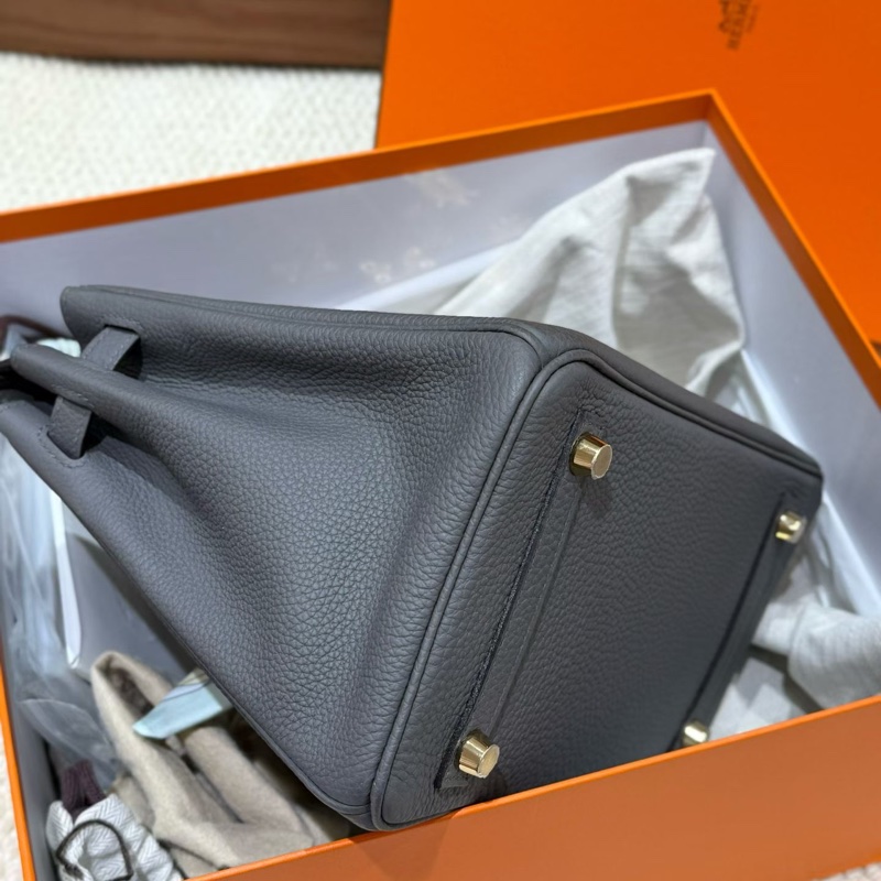 Hermes/愛馬仕 birkin25錫器灰金扣togo皮 高級清冷的深灰色 極其的稀少 賣一隻少一隻 Y刻全新全套膜都在 0配貨直接帶走！-3