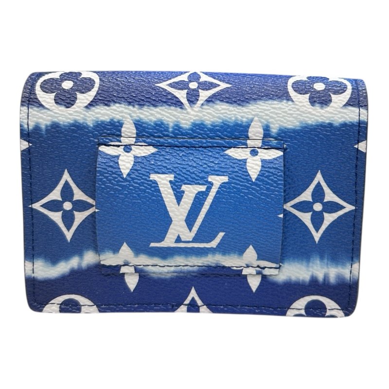 ＬＶ藍色字紋掛件腰帶-2