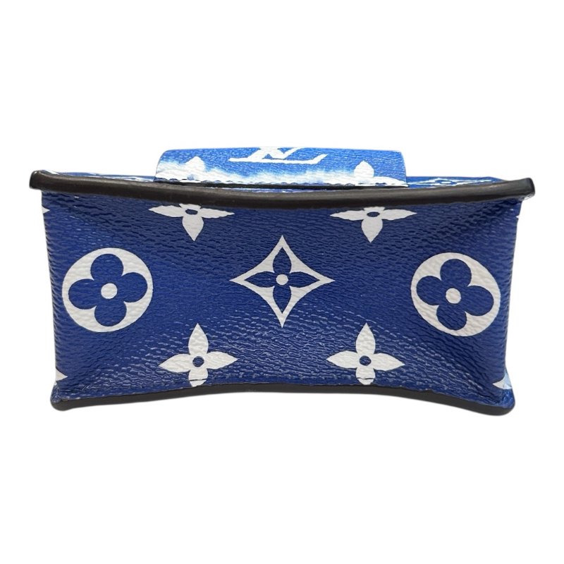 ＬＶ藍色字紋掛件腰帶-3