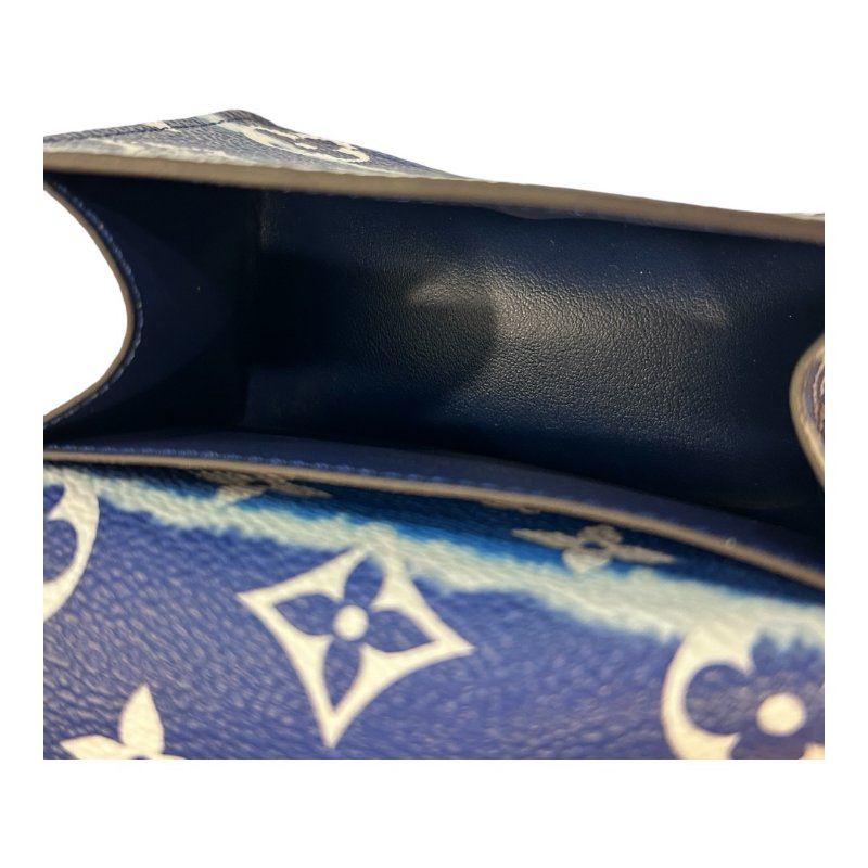 ＬＶ藍色字紋掛件腰帶-8