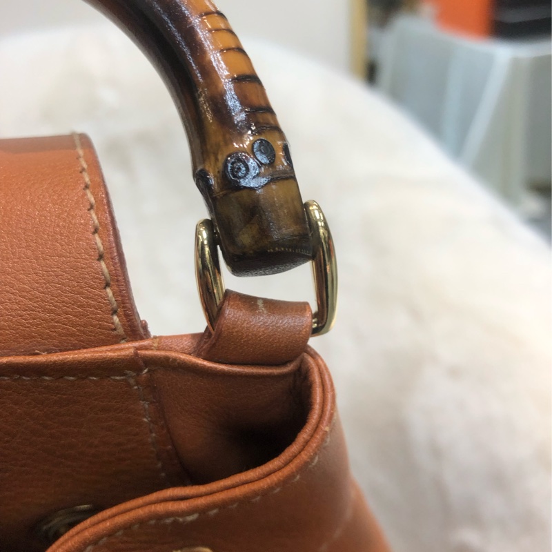 Gucci Bamboo 啡色拳師袋 XC129-8