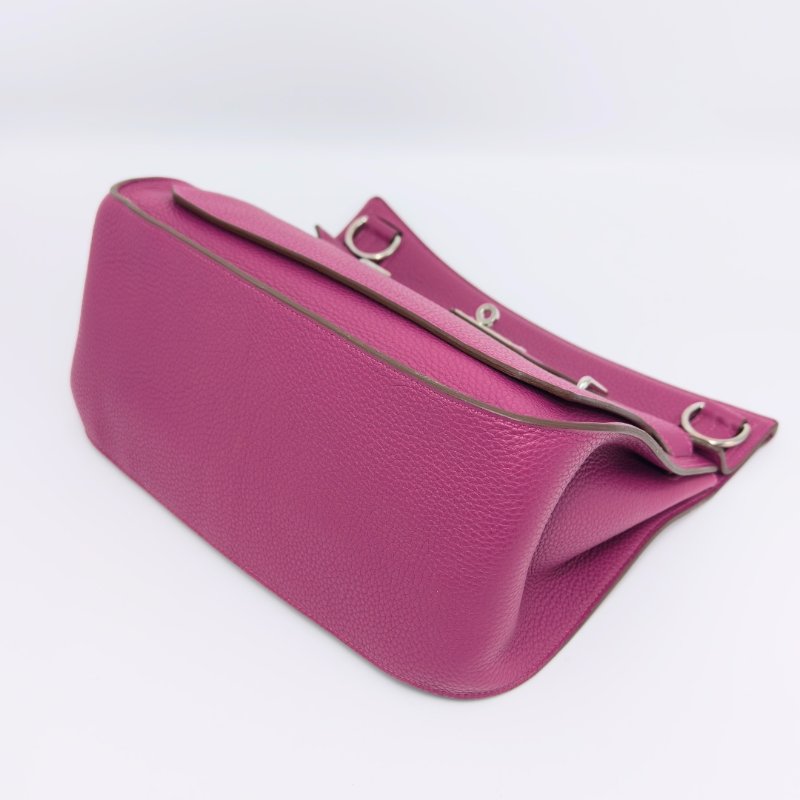HERMES 錦葵紫銀扣吉普賽31肩背斜背包31*24*13 98新配件塵袋毛氈布-2