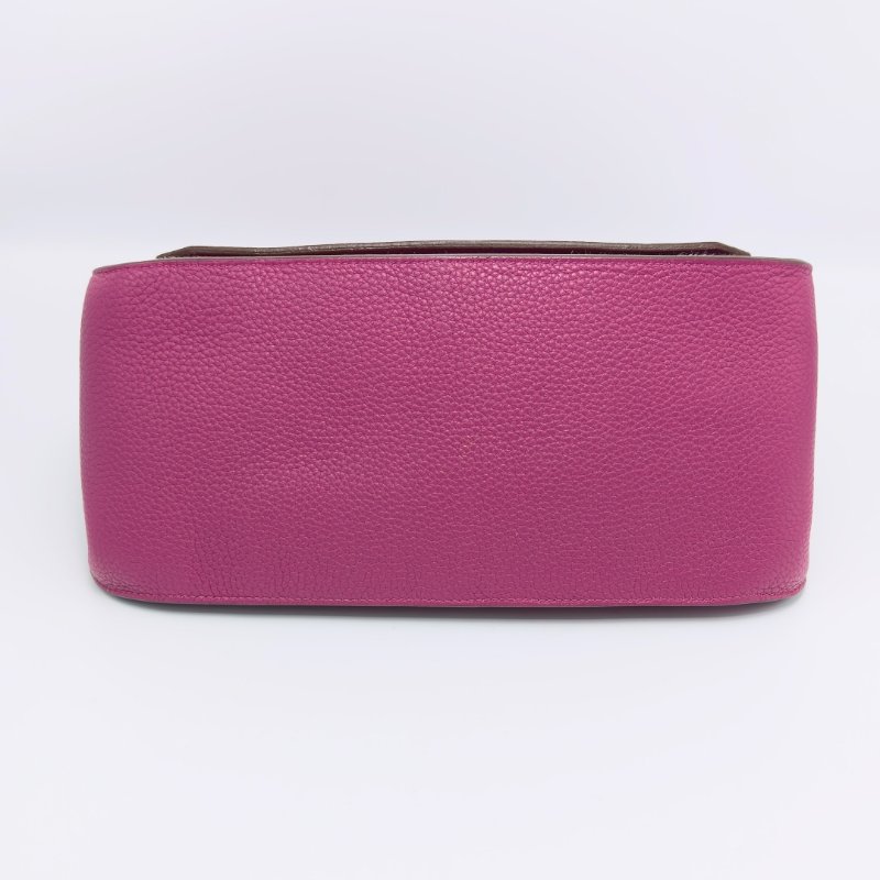 HERMES 錦葵紫銀扣吉普賽31肩背斜背包31*24*13 98新配件塵袋毛氈布-3