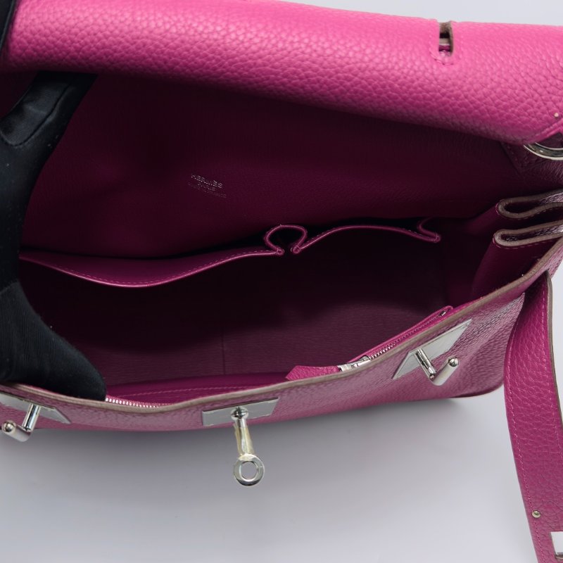 HERMES 錦葵紫銀扣吉普賽31肩背斜背包31*24*13 98新配件塵袋毛氈布-4