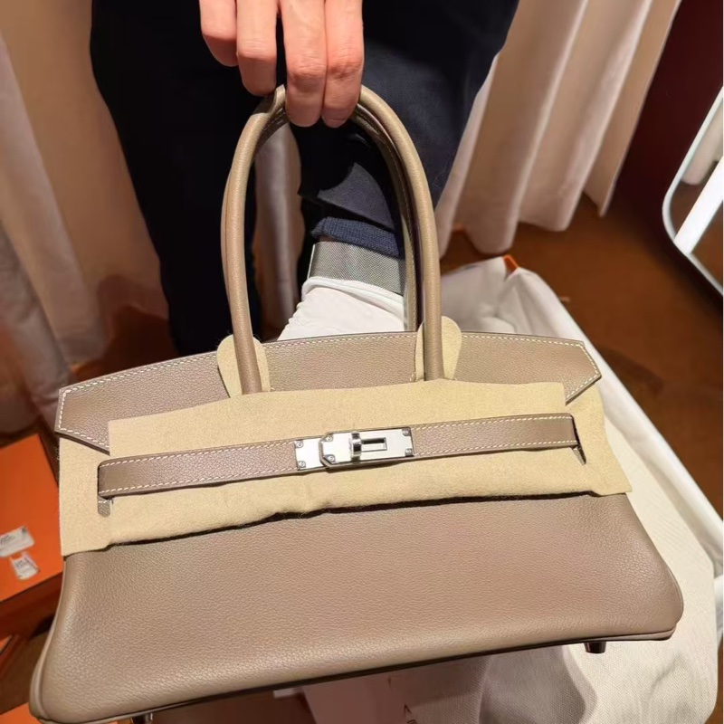 Hermes Birkin Shoulder 29 大象灰 銀扣-1