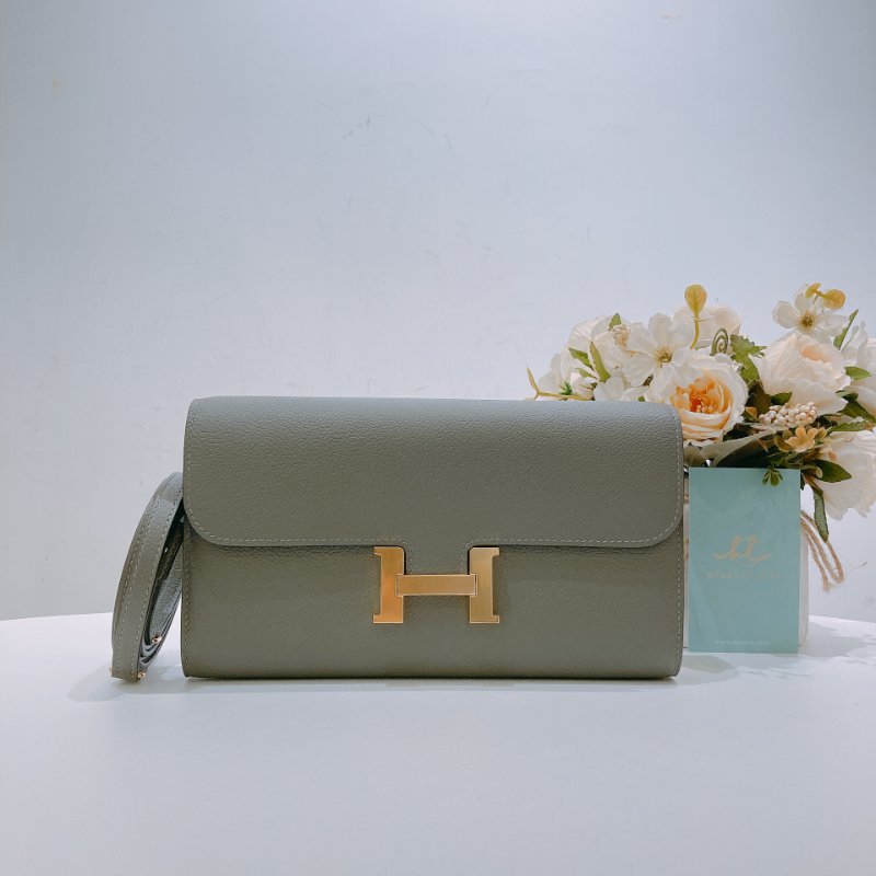 TW4601 Hermes愛馬仕 康康 積雨雲灰 銀扣Constance To Go Epsom 0L Gris Meyer-0