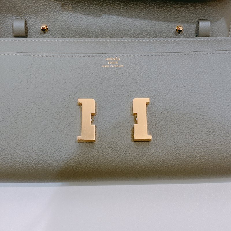 TW4601 Hermes愛馬仕 康康 積雨雲灰 銀扣Constance To Go Epsom 0L Gris Meyer-8
