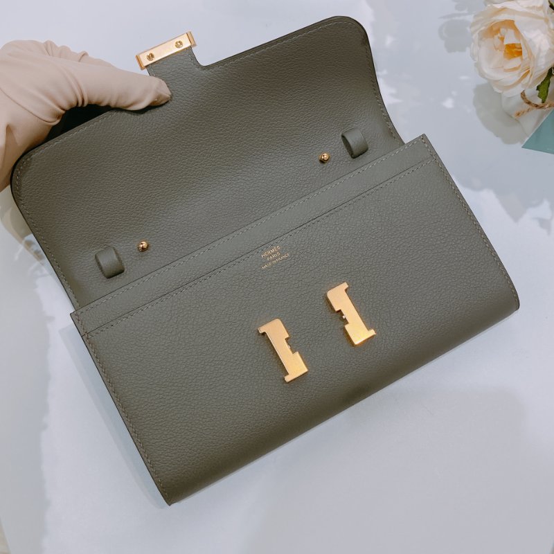 TW4601 Hermes愛馬仕 康康 積雨雲灰 銀扣Constance To Go Epsom 0L Gris Meyer-9