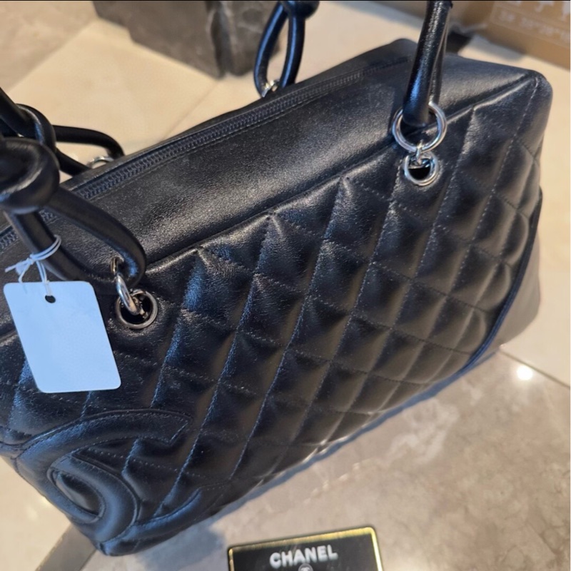 全網最低價 Chanel 康鵬黑色肩背包 95%新 中古款-1