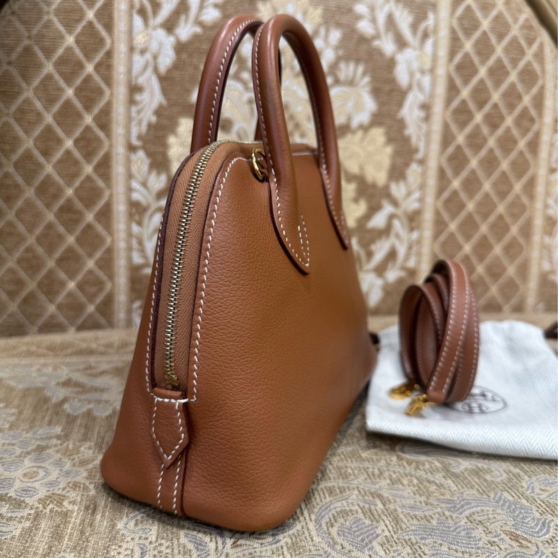 Hermes 37金棕 Evercolor金釦mini Bolide-2