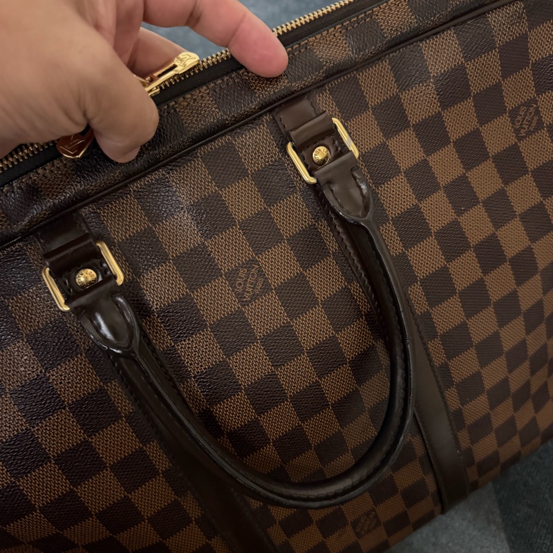 Lv 棕色棋盤格公事包-6