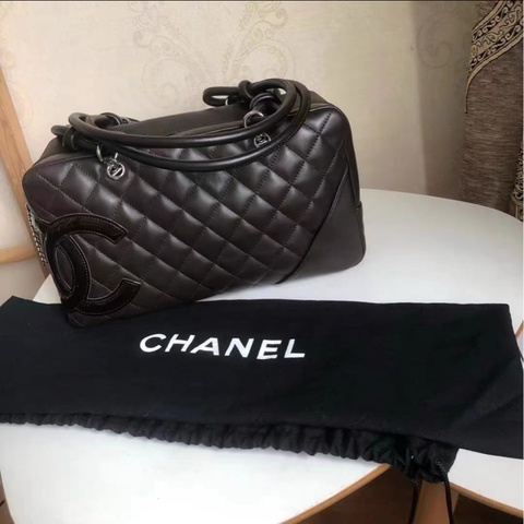 全網最低價 Chanel 康鵬單肩包 巧克力色 97%新