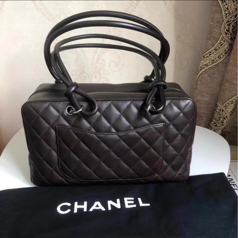 全網最低價 Chanel 康鵬單肩包 巧克力色 97%新-3