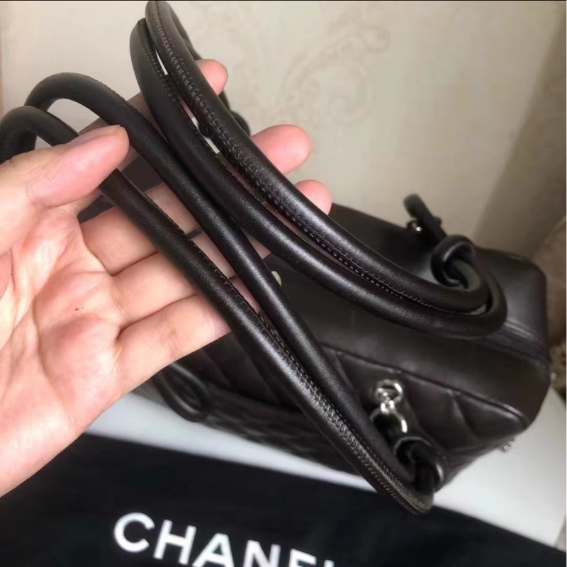 全網最低價 Chanel 康鵬單肩包 巧克力色 97%新-6