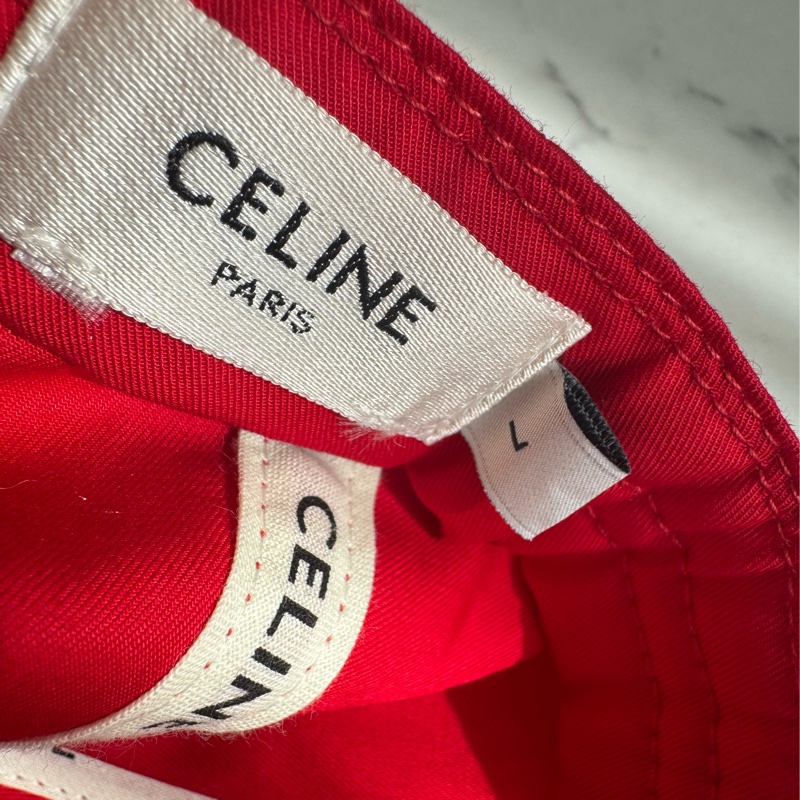 celine紅色白數字棒球帽🧢-8