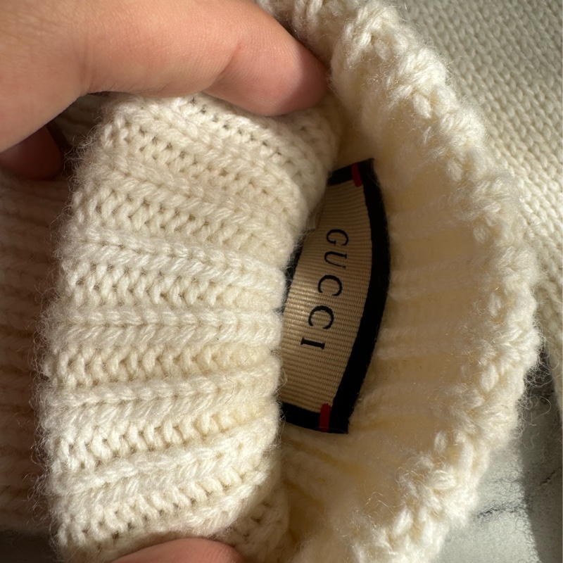 Gucci白色小圓logo手套🧤-3