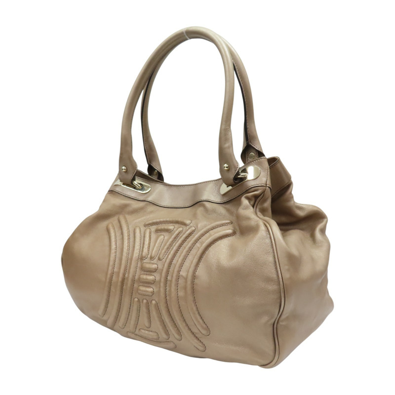 金屬色 羊皮 Triomphe 手提包 【CELINE 賽琳】-2