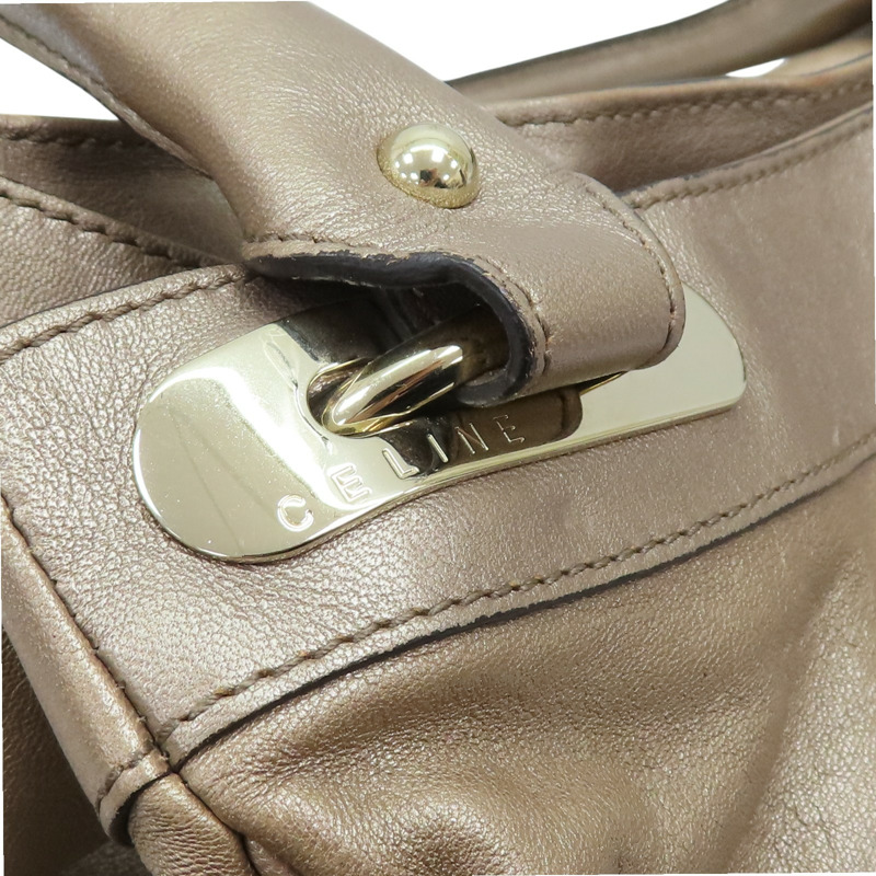 金屬色 羊皮 Triomphe 手提包 【CELINE 賽琳】-9