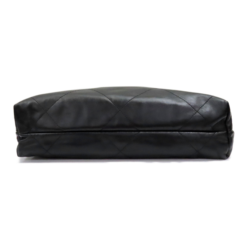 黑色 牛皮 22 鍊帶 肩背包 金釦【CHANEL 香奈兒】 AS3260-3