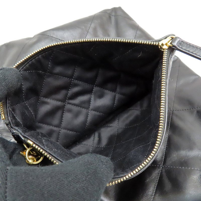 黑色 牛皮 22 鍊帶 肩背包 金釦【CHANEL 香奈兒】 AS3260-6