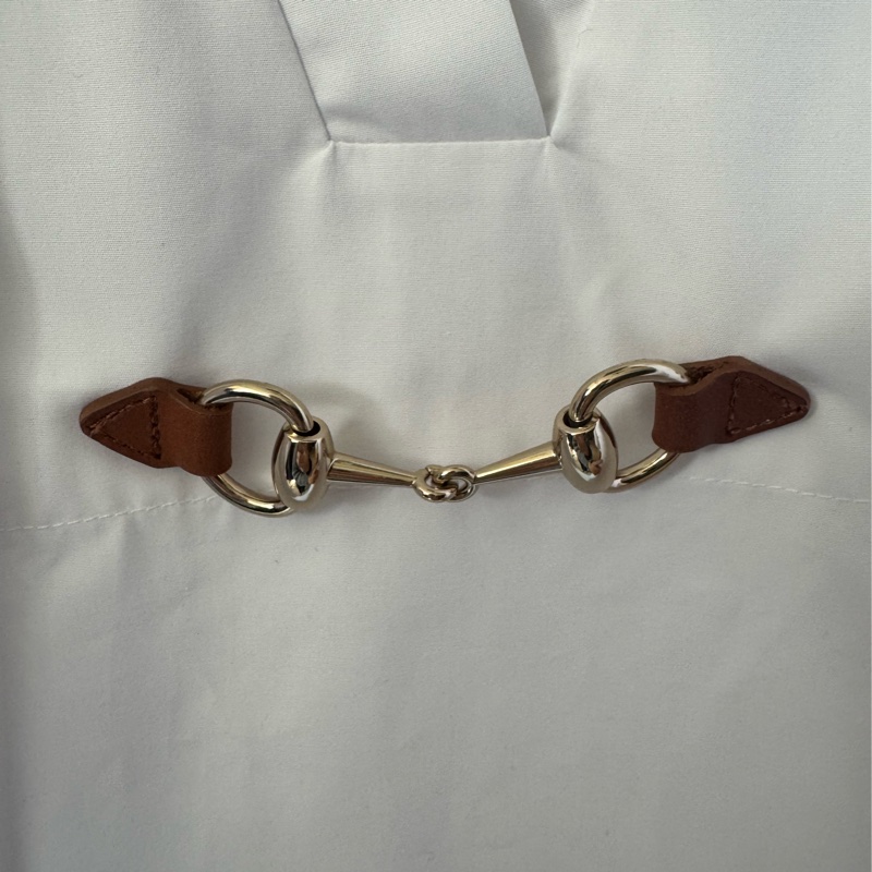 Gucci馬銜釦造型短袖長上衣40號-4