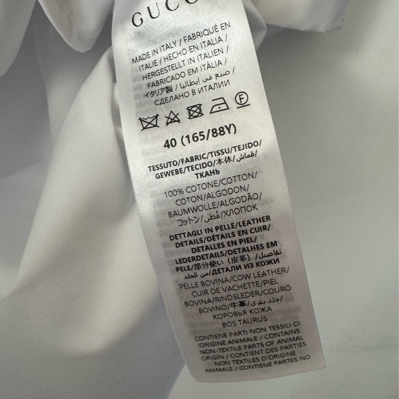 Gucci馬銜釦造型短袖長上衣40號-9