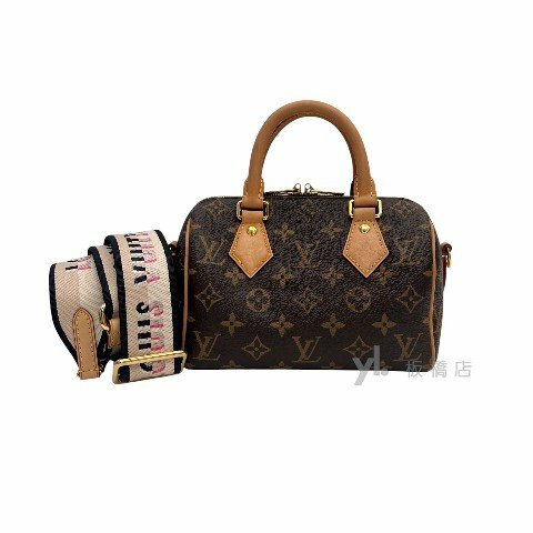 LV包包 原花黑邊背帶 Speedy 20 M46234