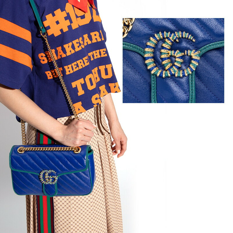 GUCCI GG Marmont 馬特拉塞凸紋單肩包 443497 8382-8