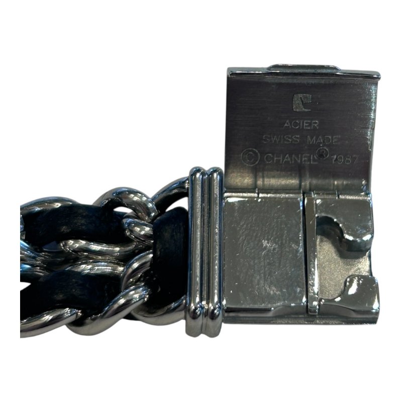 CHANEL銀色首映石英錶Ｍ-5