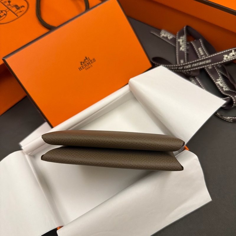 Hermès 大象灰calvi卡包-7
