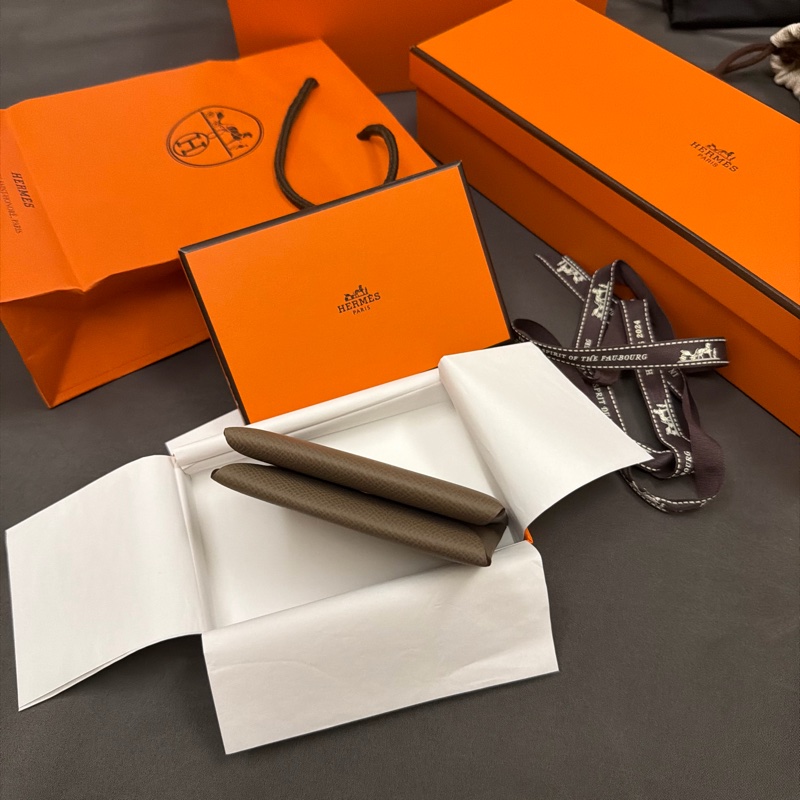 Hermès 大象灰calvi卡包-10